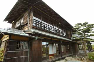 fotografia, material, livra, ajardine, imagine, proveja fotografia,Meiji-mura Aldeia Museu Kinmochi Saionji outra casa, construindo do Meiji, A ocidentalizao, Edifcio de Japons-estilo, Herana cultural