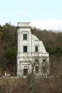 Foto, materiell, befreit, Landschaft, Bild, hat Foto auf Lager,Die Meiji-mura-Dorf Museum Kawasaki Bank leitende-Bro, das Bauen vom Meiji, Die Verwestlichung, West-Stilgebude, Kulturelles Erbe