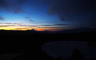 fotografia, materiale, libero il panorama, dipinga, fotografia di scorta,La mattina di Mt. Fuji, Mt. Fuji, Il bagliore di mattina, nube, colore