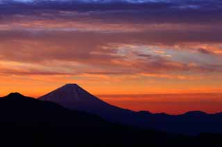 photo, la matire, libre, amnage, dcrivez, photo de la rserve,Le matin de Mt. Fuji, Mt. Fuji, L'incandescence du matin, nuage, couleur