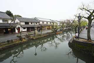 Foto, materieel, vrij, landschap, schilderstuk, bevoorraden foto,Kurashiki Kurashiki River, Traditionele cultuur, Traditie architectuur, Japanse cultuur, De geschiedenis