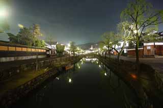 Foto, materiell, befreit, Landschaft, Bild, hat Foto auf Lager,Kurashiki Kurashiki-Fluss, Traditionelle Kultur, Traditionsarchitektur, Japanische Kultur, Die Geschichte