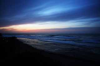 photo,material,free,landscape,picture,stock photo,Creative Commons,The dusk of the Sea of Japan, wave, The sea, cloud, Stillness