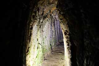 fotografia, materiale, libero il panorama, dipinga, fotografia di scorta,Tunnel di Ryugenji dell'Iwami-argento-mio, La galleria, vena, Un deposito eterno, Somo