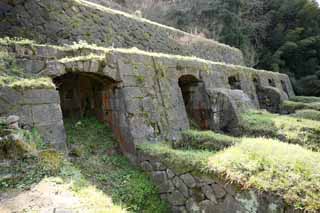 fotografia, materiale, libero il panorama, dipinga, fotografia di scorta,Veleno di ratto di arsenicale da Iwami-argento-miniera traccia di laboratorio di Shimizudani, Ishigaki, Raffinatura, il mio, Fukuishi deposita