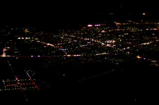 photo,material,free,landscape,picture,stock photo,Creative Commons,Mid-air above Asahikawa, street lamp, lighting, way, 