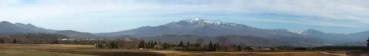 Foto, materiell, befreit, Landschaft, Bild, hat Foto auf Lager,Tsumagoimura, Schnee, bebauen Sie Dorf, Feld, blauer Himmel