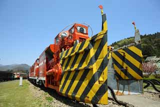 foto,tela,gratis,paisaje,fotografa,idea,DD53 de diesel para la nieve del ferrocarril retirar, Ferrocarril, Una naranja, Mantenimiento de huellas, La nieve retirar