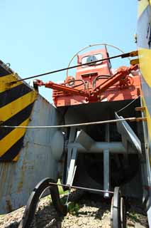 photo,material,free,landscape,picture,stock photo,Creative Commons,Diesel DD53 for railroad snow removing, railroad, An orange, rotary, The snow removing