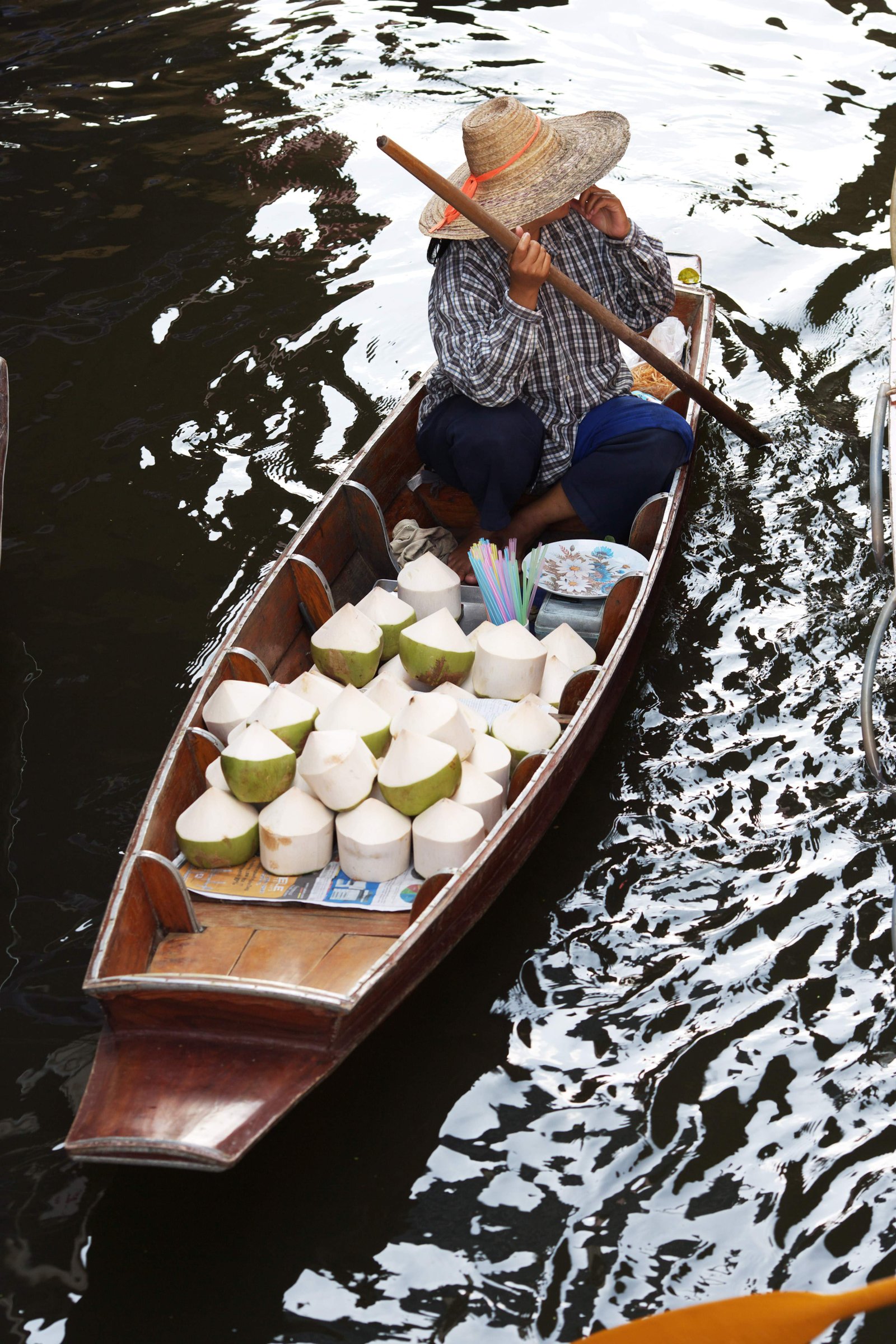 photo,material,free,landscape,picture,stock photo,Creative Commons,A ship of coconut selling, market, Buying and selling, boat,