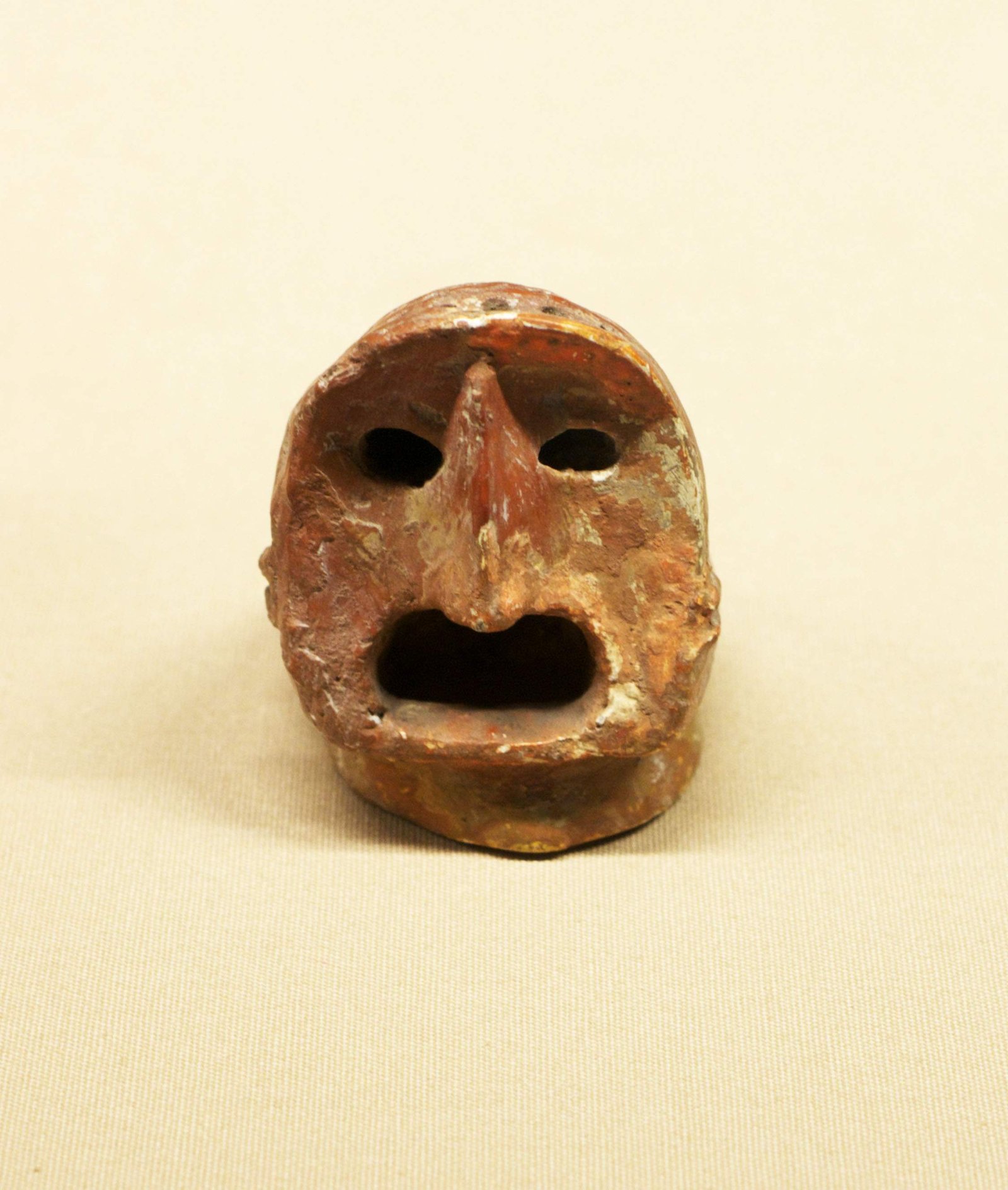 photo,material,free,landscape,picture,stock photo,Creative Commons,Pottery Statue of Human Head, Pottery, Ancient people, Face, History