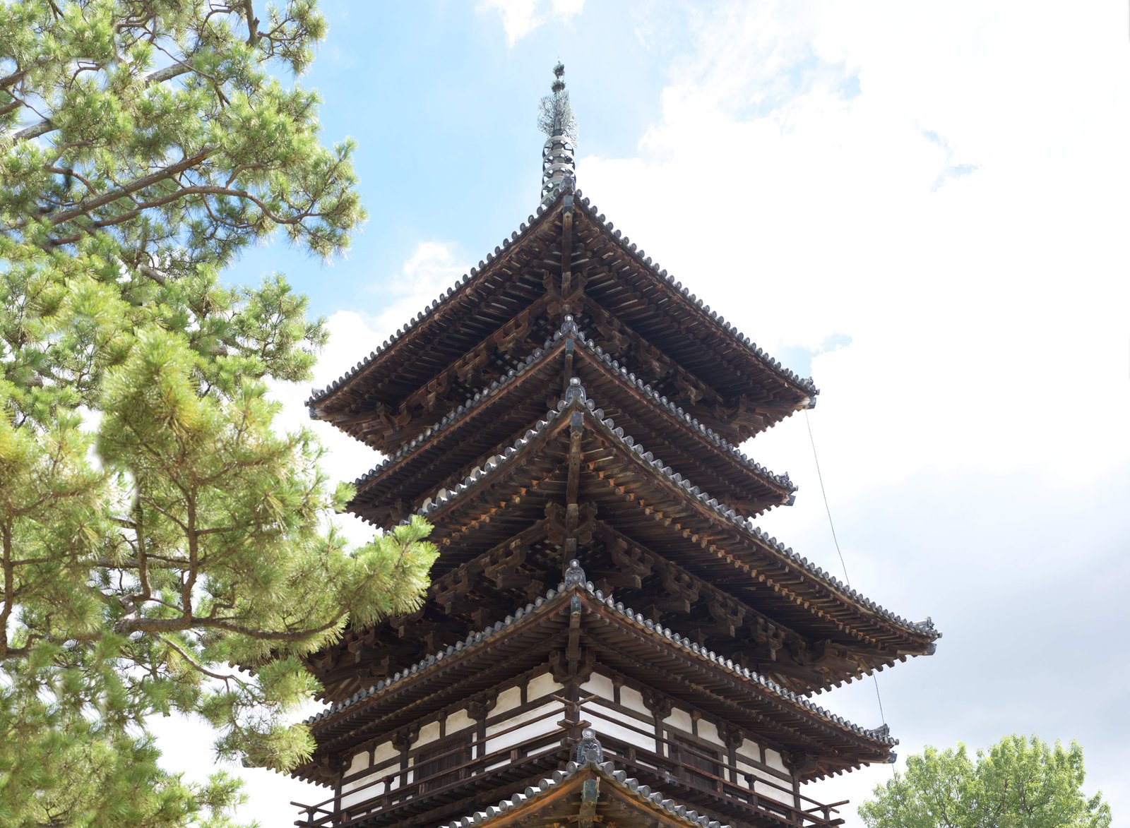 写真,素材,無料,フリー,フォト,クリエイティブ・コモンズ,風景,壁紙,薬師寺 東塔, 朱塗り, 薬師如来, 伽藍, 仏教寺院