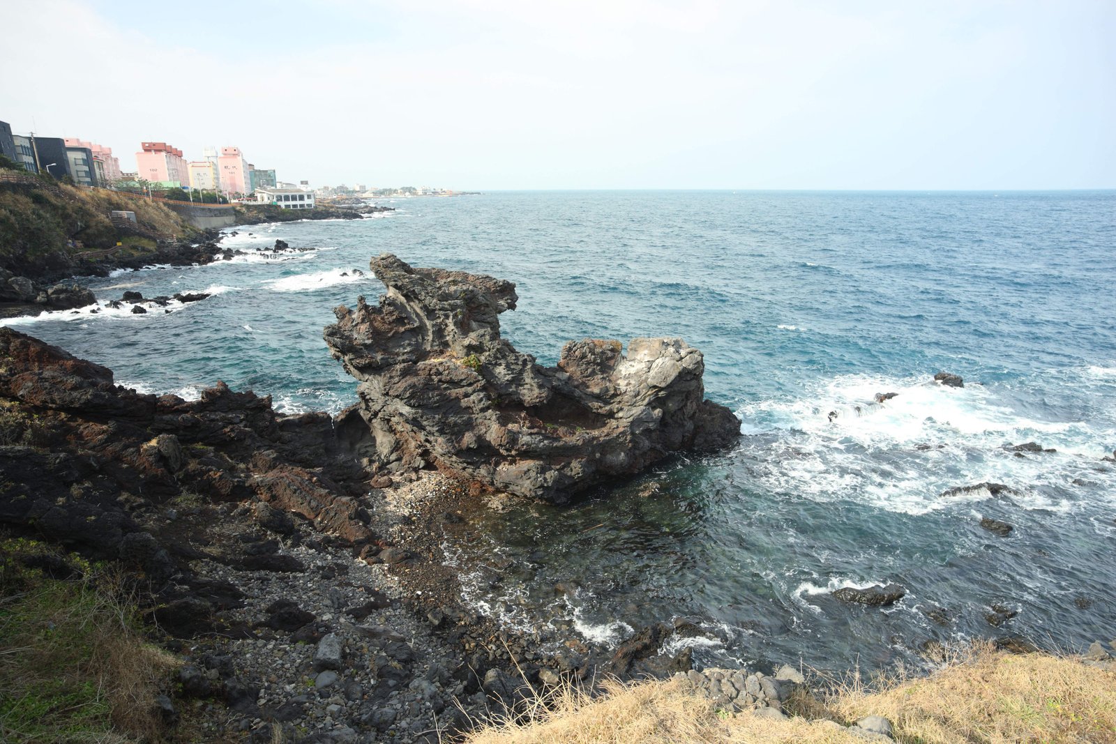 写真,素材,無料,フリー,フォト,クリエイティブ・コモンズ,風景,壁紙,龍頭岩, 海岸, 岩場, 竜, 波飛沫