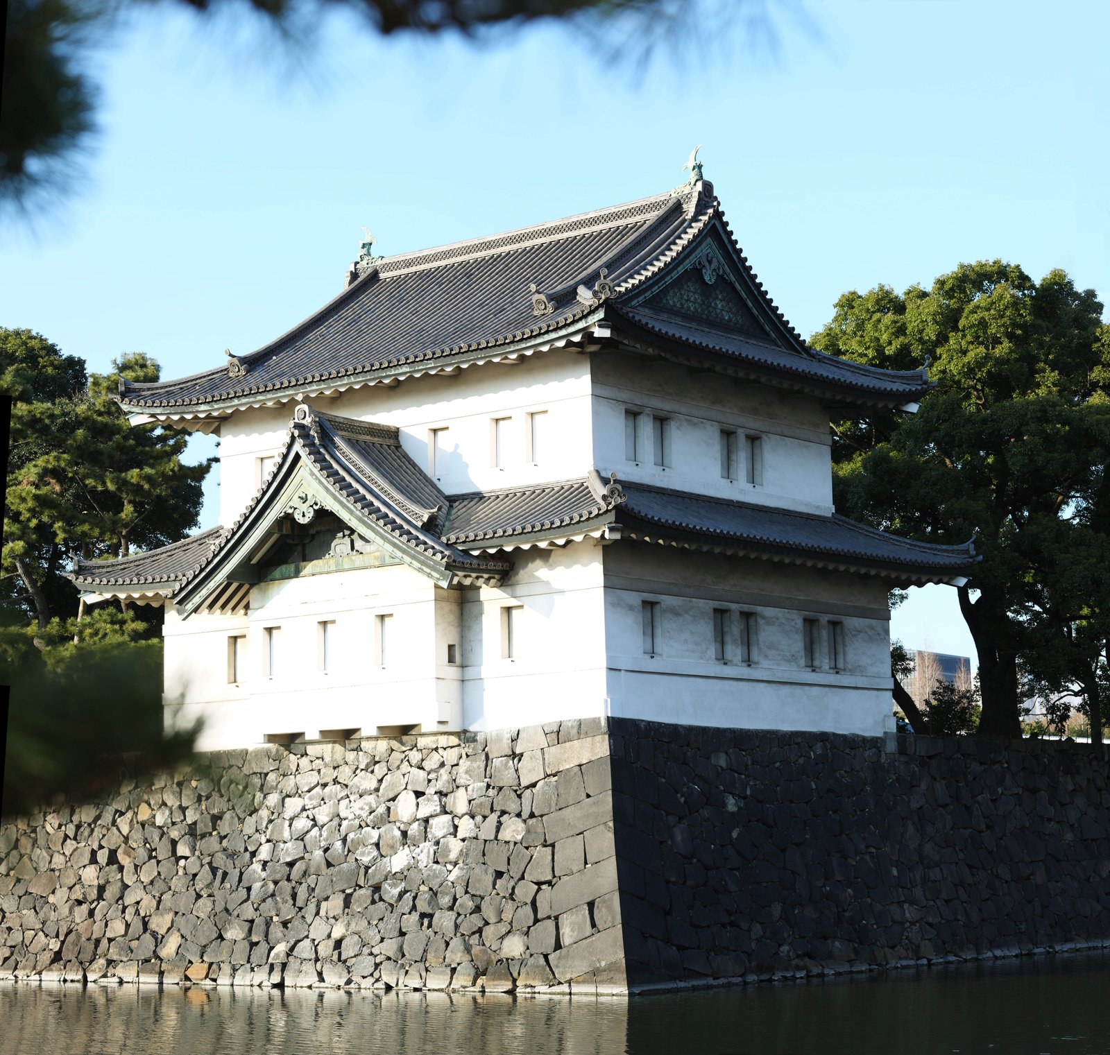 写真,素材,無料,フリー,フォト,クリエイティブ・コモンズ,風景,壁紙,皇居のお堀, 江戸城, 水掘, 防御, オフィス街