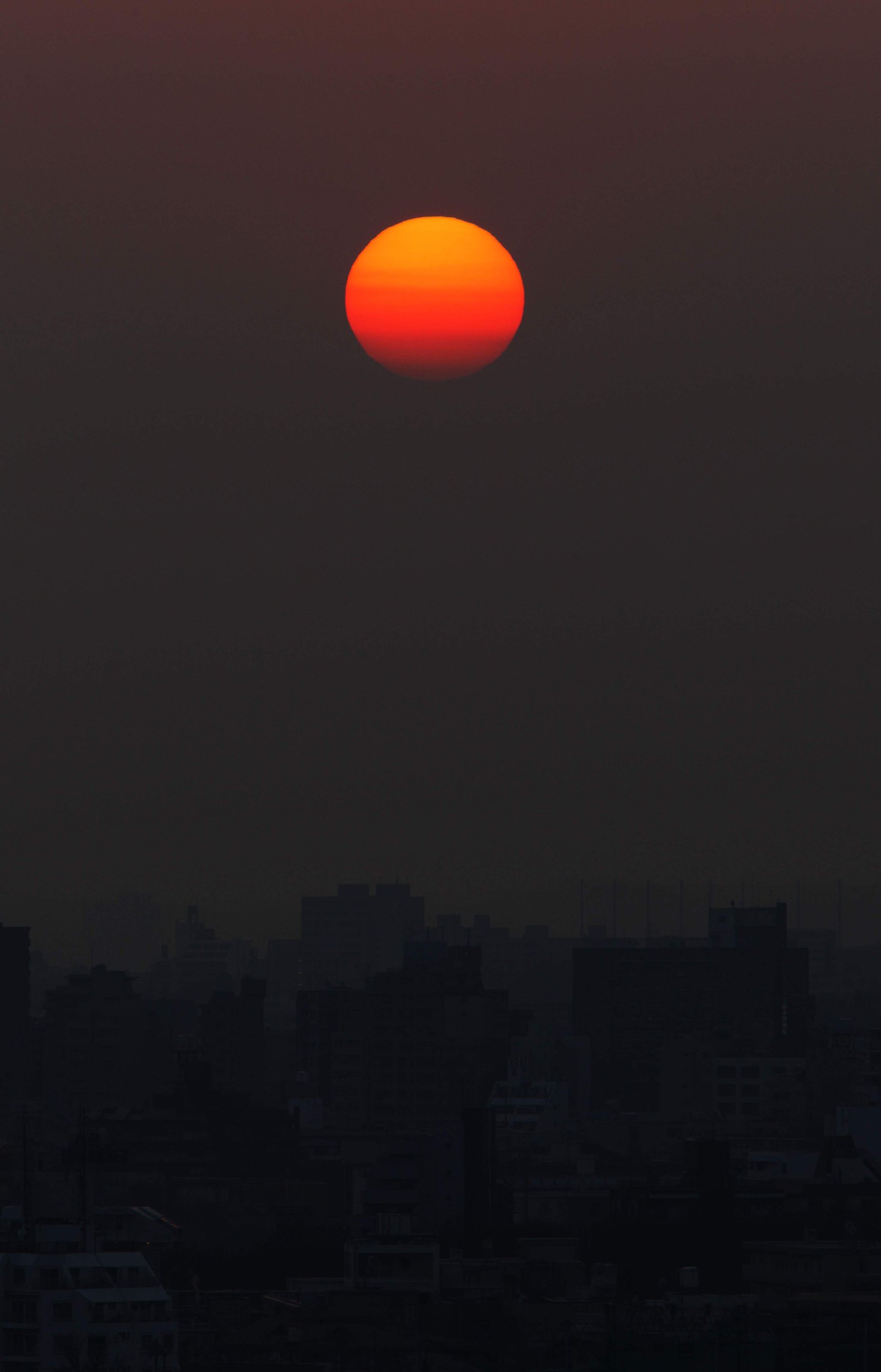 photo,material,free,landscape,picture,stock photo,Creative Commons,A crimson ball, Setting sun, The sun, Red, cloud