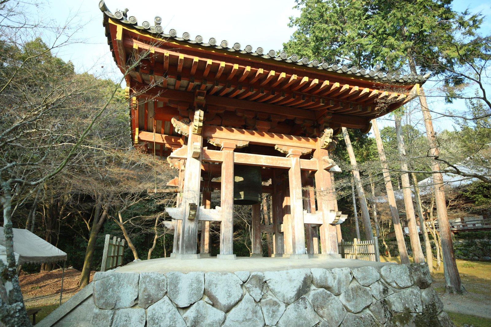 写真,素材,無料,フリー,フォト,クリエイティブ・コモンズ,風景,壁紙,醍醐寺 釣鐘, 仏教寺院, 仏像, 梵鐘, 鐘楼