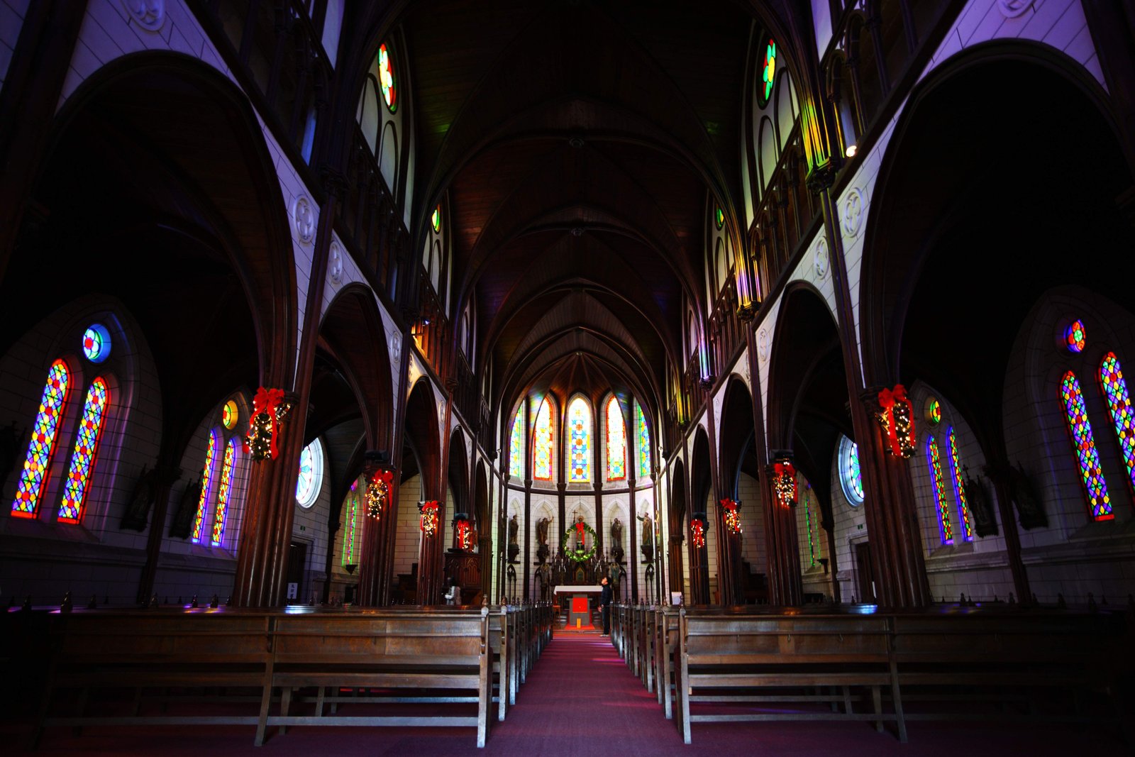 photo,material,free,landscape,picture,stock photo,Creative Commons,Meiji-mura Village Museum St. Xavier Lord of Heaven temple, Stained glass, The Westernization, Western-style building, Cultural heritage