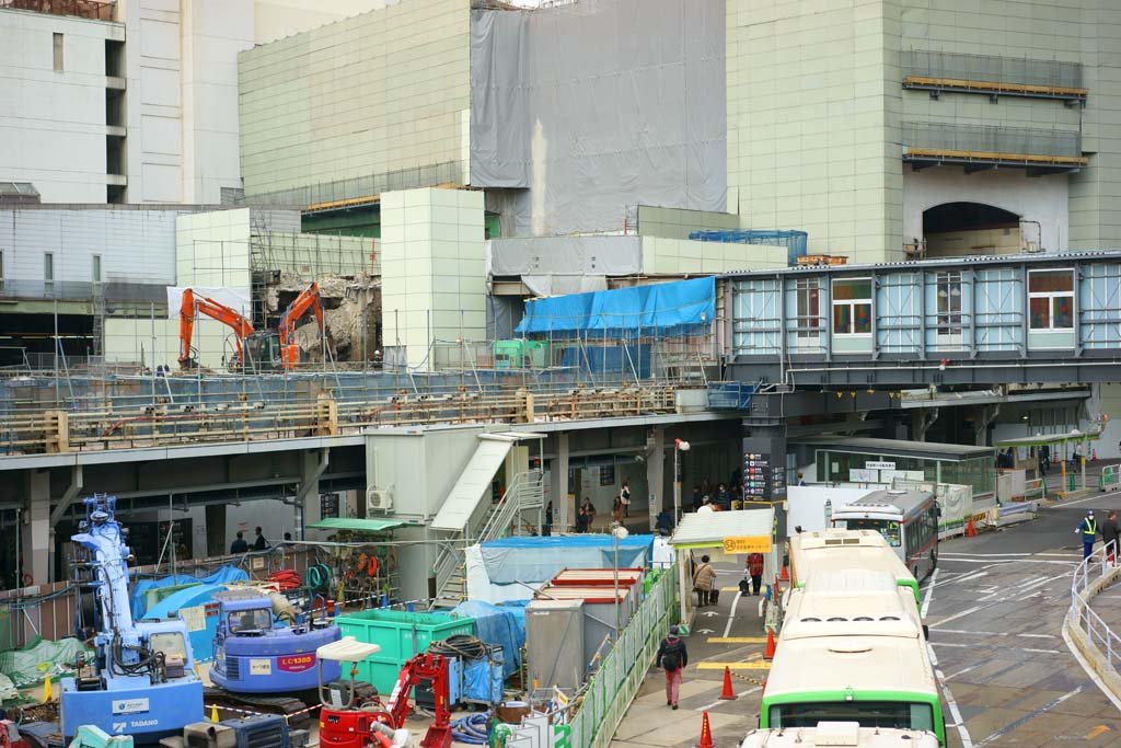 photo,material,free,landscape,picture,stock photo,Creative Commons,Construction of Shibuya Station, , , , 