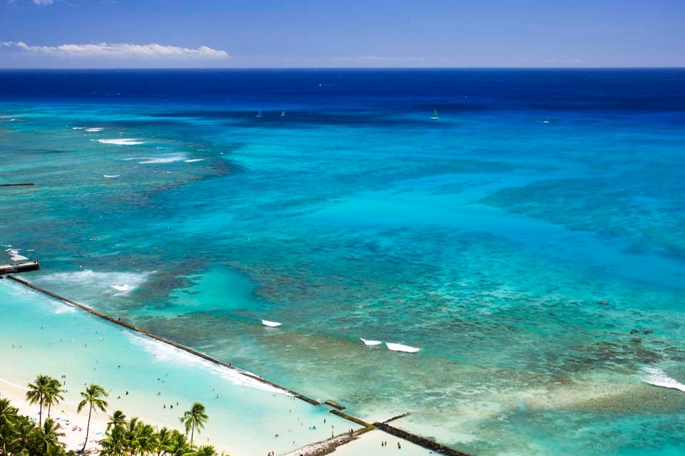 photo,material,free,landscape,picture,stock photo,Creative Commons,Waikiki blue, beach, sandy beach, blue sky, Sebathing