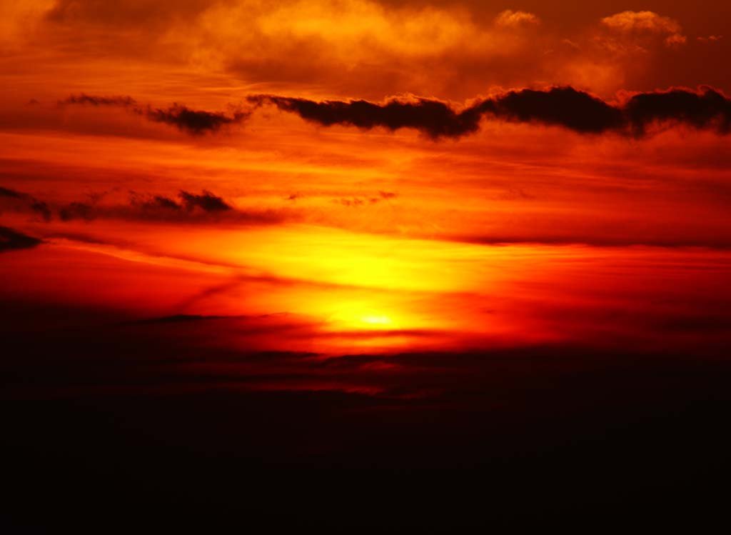 photo,material,free,landscape,picture,stock photo,Creative Commons,The setting sun which sets, Setting sun, Red, The sun, At dark