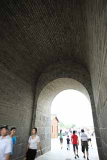 Foto, materiell, befreit, Landschaft, Bild, hat Foto auf Lager,Das Horai Mizuki-Tor, Burgmauer, Japanisch plndert aus, Verteidigung, Ishigaki