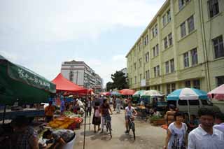 foto,tela,gratis,paisaje,fotografa,idea,Un mercado de ganancia rojo hondo, Mercado, Compartimiento de calle, Compras, Vida