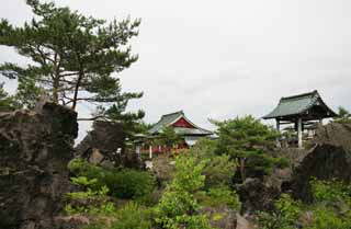 Foto, materiell, befreit, Landschaft, Bild, hat Foto auf Lager,Lava und ein Tempel, Berg, Lava, Stein, 