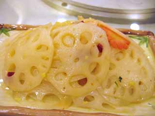 photo,material,free,landscape,picture,stock photo,Creative Commons,Lotus root cooking, lotus root, red pepper, carrot, Chinese food