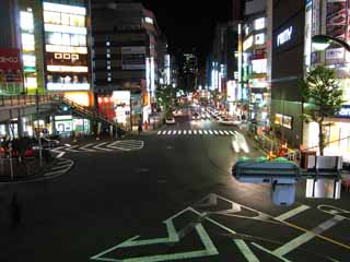 foto,tela,gratis,paisaje,fotografa,idea,Una vista de noche de Gotanda, Nen, Letrero, Seal, Cruce