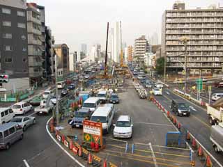 foto,tela,gratis,paisaje,fotografa,idea,De acuerdo con Yamate, El sitio de construccin, Embotellamiento, Torre de ventilacin, Camin de gra