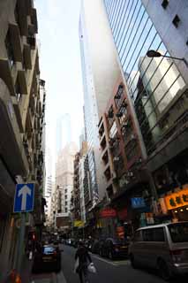 Foto, materieel, vrij, landschap, schilderstuk, bevoorraden foto,Volgens Hong Kong, Boodschappend doend stadsdeel, Signboard, Gebouw, 