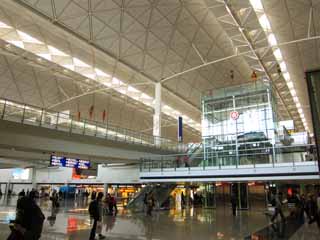 photo,material,free,landscape,picture,stock photo,Creative Commons,Hong Kong International Airport, An airport, An airplane, , 