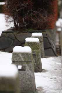 photo,material,free,landscape,picture,stock photo,Creative Commons,A snowy park, No thoroughfare for vehicles, The snow, , 