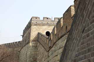 photo,material,free,landscape,picture,stock photo,Creative Commons,Mu Tian Yu Great Wall, castle wall, lookout in a castle, The Hsiung-Nu, 