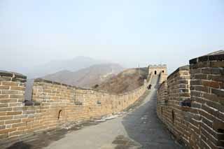 photo,material,free,landscape,picture,stock photo,Creative Commons,Mu Tian Yu Great Wall, castle wall, lookout in a castle, The Hsiung-Nu, 