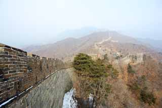 photo,material,free,landscape,picture,stock photo,Creative Commons,Mu Tian Yu Great Wall, castle wall, lookout in a castle, The Hsiung-Nu, 