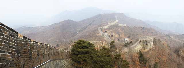 photo,material,free,landscape,picture,stock photo,Creative Commons,Mu Tian Yu Great Wall, castle wall, lookout in a castle, The Hsiung-Nu, 