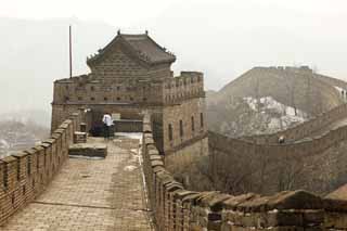 photo,material,free,landscape,picture,stock photo,Creative Commons,Mu Tian Yu Great Wall, castle wall, lookout in a castle, The Hsiung-Nu, 