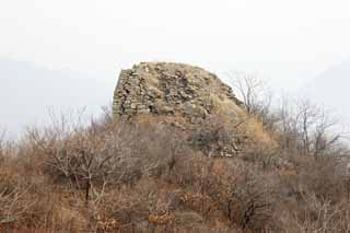 Foto, materieel, vrij, landschap, schilderstuk, bevoorraden foto,Mu Tian Yu Great Wall, Kasteel muur, Uitkijk op een kasteel, De Hsiung-nu, 