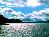 Foto, materieel, vrij, landschap, schilderstuk, bevoorraden foto,Bewolking overheen een plas, Shikotsu, Plas, Lucht, Bewolking