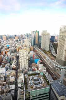 foto,tela,gratis,paisaje,fotografa,idea,Panorama de Tokio, Edificio, La rea del centro de la ciudad, Shiodome, El Shinkansen