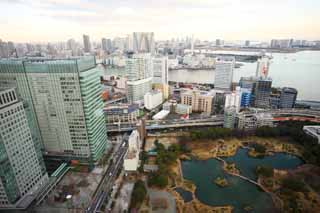 photo,material,free,landscape,picture,stock photo,Creative Commons,Tokyo panorama, building, The downtown area, An old turf imperial villa royal gift garden, Toyosu