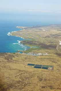 fotografia, materiale, libero il panorama, dipinga, fotografia di scorta,Isola di Hawaii fotografia aerea, Blu, ricorso, porticciolo, aeroporto