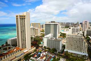 Foto, materieel, vrij, landschap, schilderstuk, bevoorraden foto,Waikiki Beach., , , , 