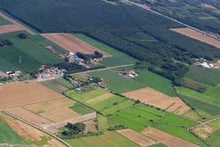 Foto, materieel, vrij, landschap, schilderstuk, bevoorraden foto,Landgoed dorp, Veld, Dorp, Oogst, Weg