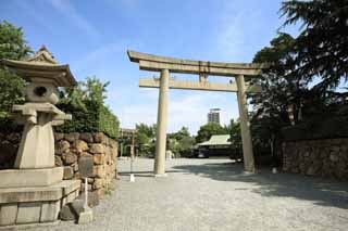 Foto, materieel, vrij, landschap, schilderstuk, bevoorraden foto,Osaka Castle Toyokuni shrine, , , , 