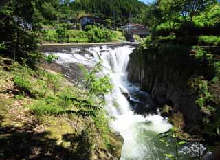 photo,material,free,landscape,picture,stock photo,Creative Commons,Pots and kettles waterfall, , , , 