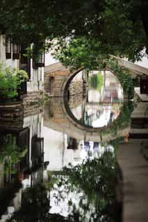 fotografia, material, livra, ajardine, imagine, proveja fotografia,Zhouzhuang Hiroshikei Bridge, , , , 