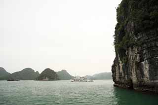 Foto, materieel, vrij, landschap, schilderstuk, bevoorraden foto,Halong Bay, , , , 