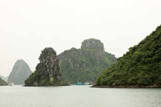 Foto, materieel, vrij, landschap, schilderstuk, bevoorraden foto,Halong Bay, , , , 